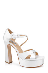 White | Jayleen Chunky Platform Sandals Front Side