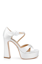 White | Jayleen Chunky Platform Sandals Side