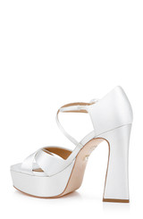 White | Jayleen Chunky Platform Sandals Back Side