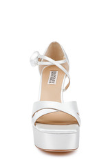 White | Jayleen Chunky Platform Sandals Front