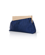 Navy | Haven Textural Satin Asymmetric Frame