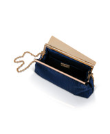 Navy | Haven Textural Satin Asymmetric Frame