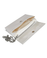 Ivory Alicia Satin Envelope with Crystal BowOpen