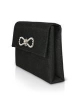 Black | Dakota Sparkle Jacquard Envelope with Crystal Bow