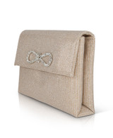 Gold | Dakota Sparkle Jacquard Envelope with Crystal Bow