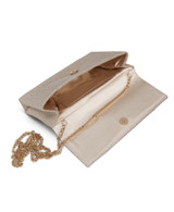 Gold | Dakota Sparkle Jacquard Envelope with Crystal Bow