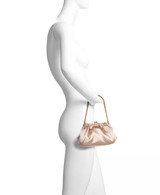 Champagne | Cosima Satin Kisslock Framed Clutch