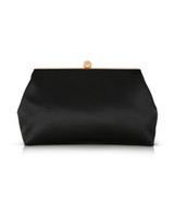 Black | Camilla Classic Framed Satin Pouch