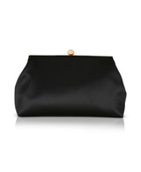 Black | Camilla Classic Framed Satin Pouch