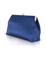 Navy | Camilla Classic Framed Satin Pouch