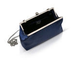Navy | Camilla Classic Framed Satin Pouch