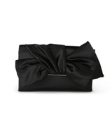Black | Delilah Handtied Bow Envelope Clutch
