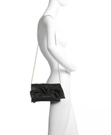 Black | Delilah Handtied Bow Envelope Clutch