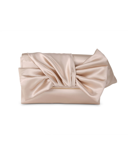 Champagne | Delilah Handtied Bow Envelope Clutch