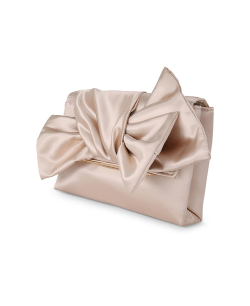 Champagne | Delilah Handtied Bow Envelope Clutch