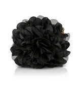 Black | Natasha Ruffle Box Clutch Front