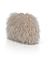 Champagne | Estelle Fully Beaded Fringe Minaudiere
