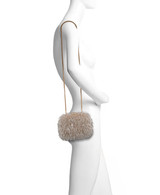 Champagne | Estelle Fully Beaded Fringe Minaudiere