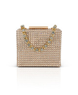 Champagne | Serenity Crystal Box Clutch