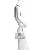 Amira Satin Faceted Trapezoid Minaudiere Model