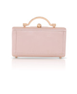 Champagne | Emma Satin Minaudiere with Outer Pocket Back