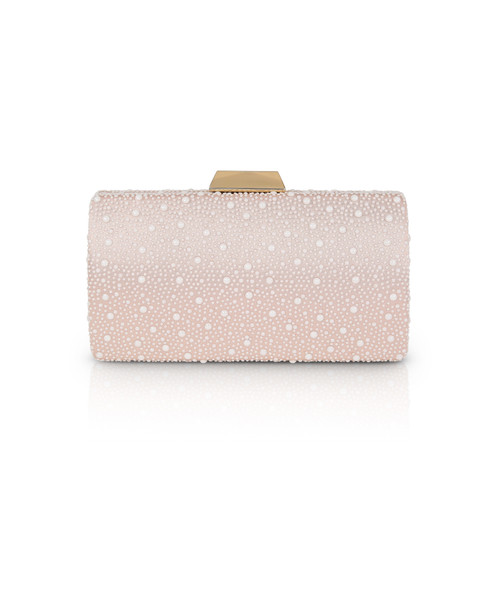 Champagne | Avery Cabochon Bead Minaudiere
