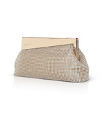 Gold | Ivy Asymmetrical Crystal Pouch Clutch