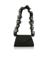 Black | Sophia Ruffle Strap Shoulder Bag