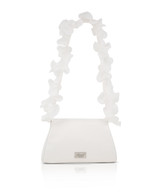 White | Sophia Ruffle Strap Shoulder Bag