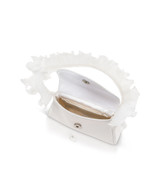 White | Sophia Ruffle Strap Shoulder Bag