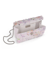 White | Dove Mini Trapizoid Clutch Open