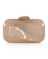 Gold | Aven Metal Wave Minaudiere Front