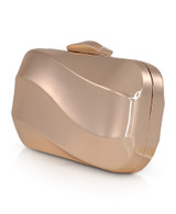 Gold | Aven Metal Wave Minaudiere Side