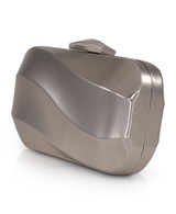 Silver | Aven Metal Wave Minaudiere Side