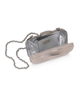 Silver | Aven Metal Wave Minaudiere Open