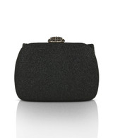 Black | Emmy Crystal Bow Minaudiere Back