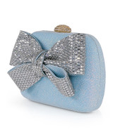 Blue | Emmy Crystal Bow Minaudiere Side