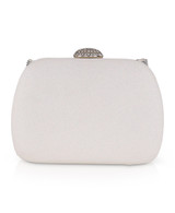 White | Emmy Crystal Bow Minaudiere Back