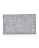 Silver | Noemi Crystal Envelope Clutch Back