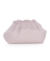 Champagne | Lottie Floral Applique Pouch Clutch Back