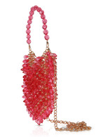 Hot Pink | Lively Dripped Crystal Mini Pouch Crossbody Side