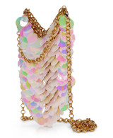 White | Nori AB Sequin Mini Pouch Crossbody Side