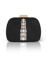 Black | Halo Crystal Panel Minaudiere Front