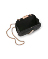 Black | Halo Crystal Panel Minaudiere Open