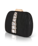 Black | Halo Crystal Panel Minaudiere Front Side