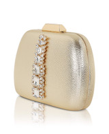 Gold | Halo Crystal Panel Minaudiere Side
