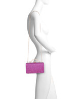 Neon Pink | Jude Crystal Top Handle Minaudiere Form