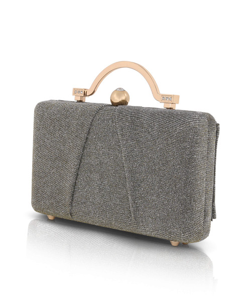 Silver Gold | Lara Top Handle Minaudiere Side