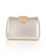 Gold | Tatum Faux Leather Clutch Front