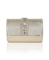 Gold | Lux Faux Leather Envelope Clutch Front
